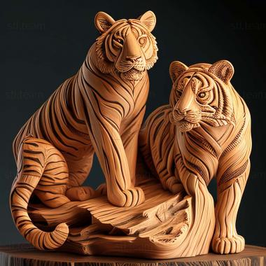 3D model Amur and Timur famous animal (STL)